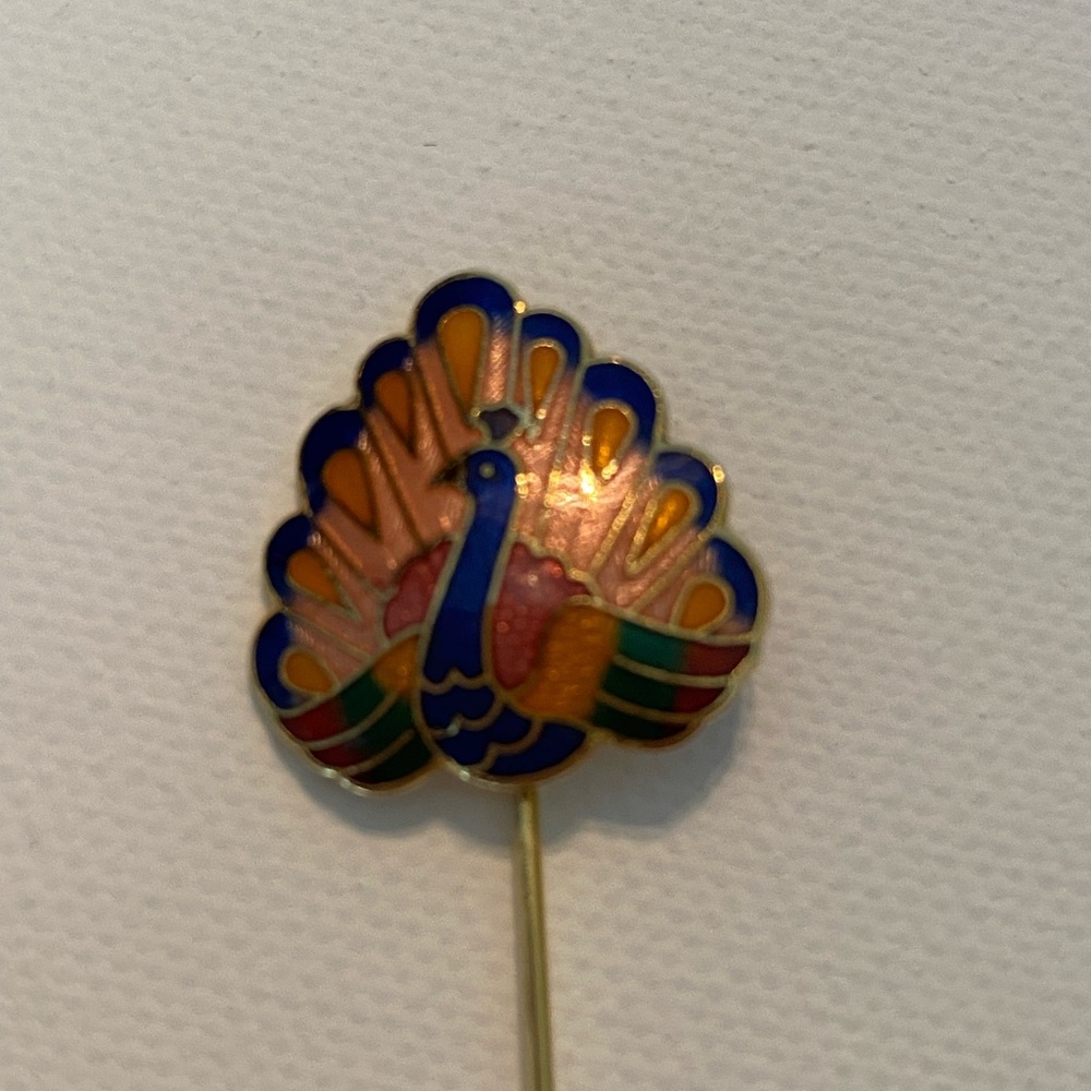Colorful Peacock Brooch Pin